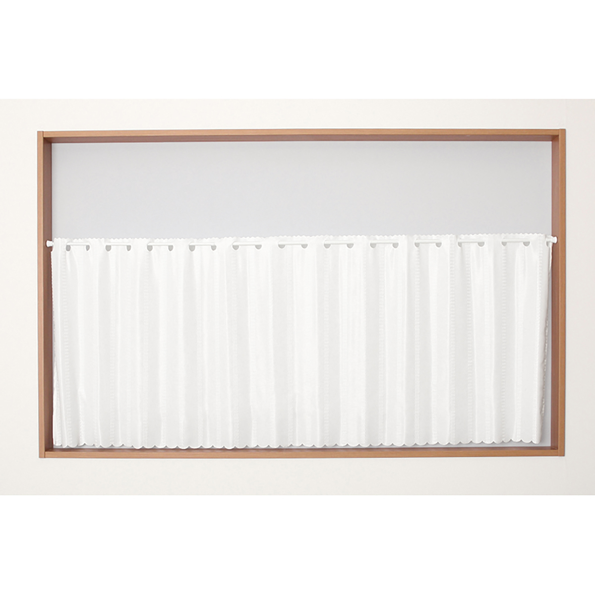 【防炎カフェカーテン】防炎カフェ　エアーＷＨ　巾190×丈90cm