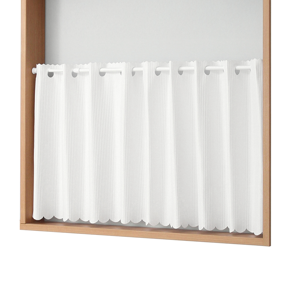 【カフェカーテン】ロフティカフェＷＨ　巾145×丈120cm