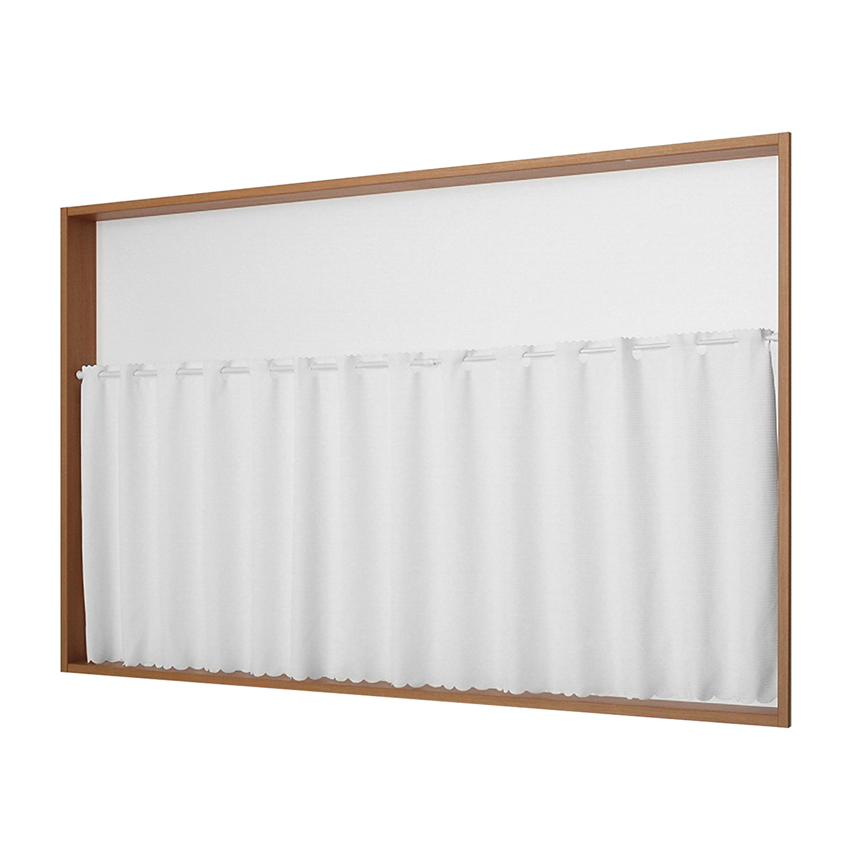 【カフェカーテン】ロフティカフェＷＨ　巾240×丈120cm