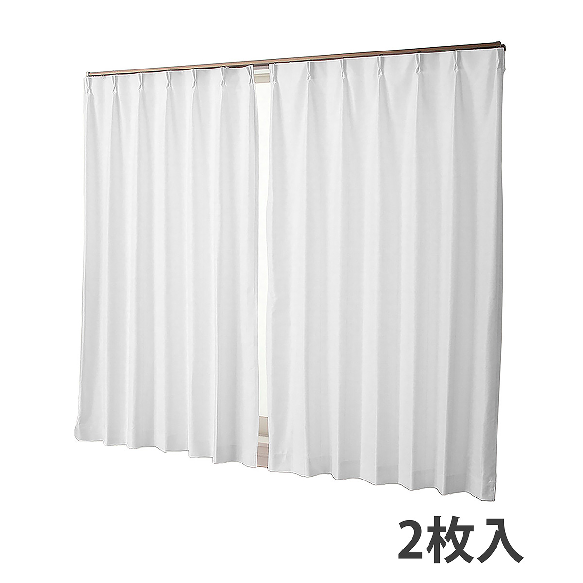 【遮熱レースカーテン】ダブルＷＨ　巾100×丈198cm　2枚組