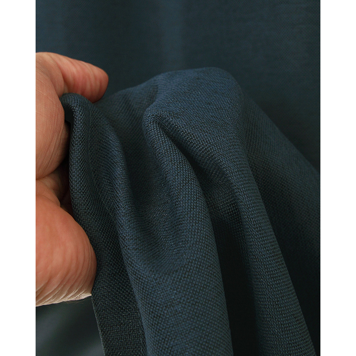 【1級遮光ドレープカーテン】ピュリー防炎ネイビー　巾100×丈205cm　2枚組