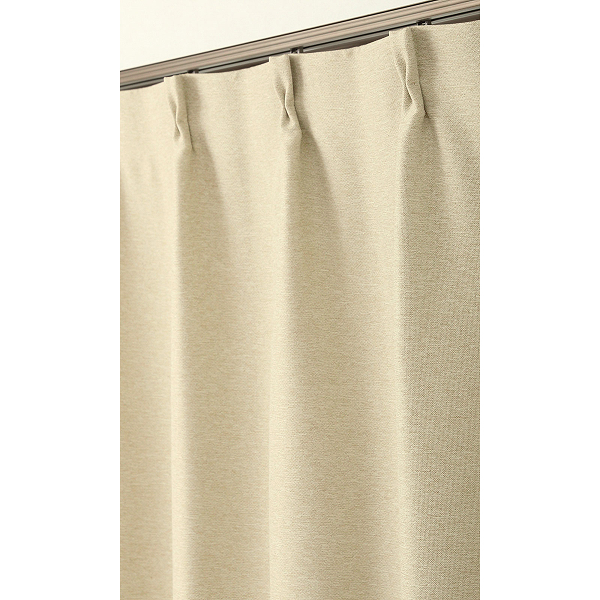 【1級遮光ドレープカーテン】ピュリー防炎アイボリー　巾100×丈150cm　2枚組