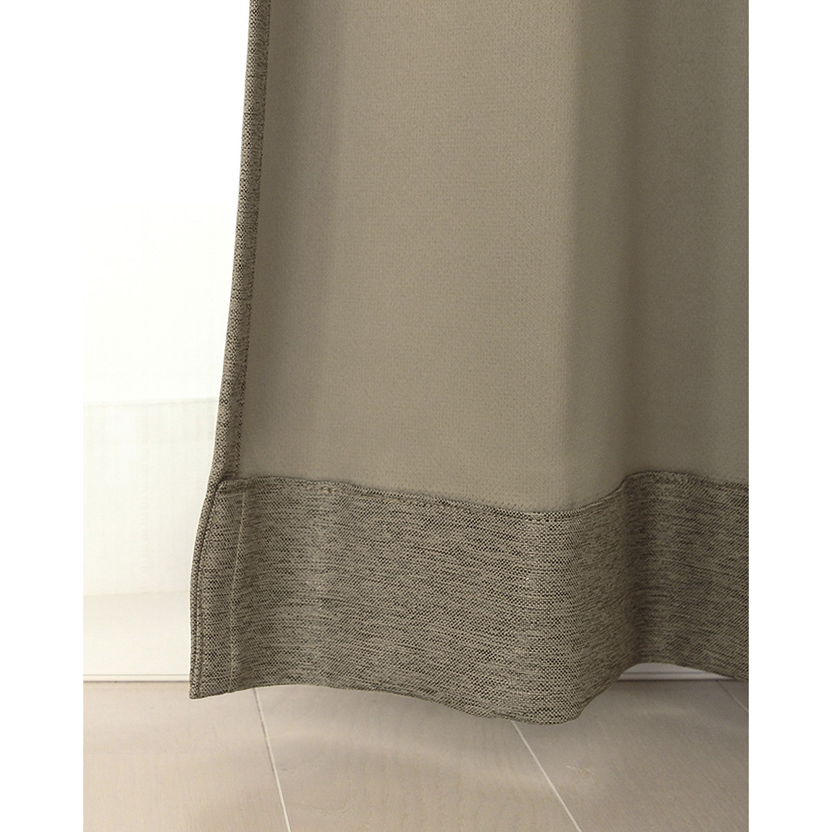 【1級遮光ドレープカーテン】ピュリー防炎ブラウン　巾100×丈200cm　2枚組