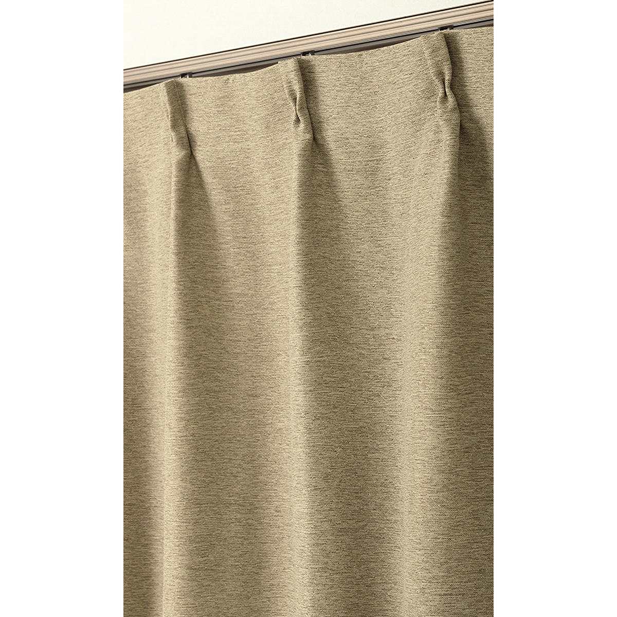 【1級遮光ドレープカーテン】ピュリー防炎ベージュ　巾100×丈150cm　2枚組