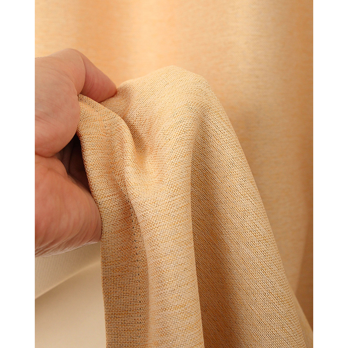 【1級遮光ドレープカーテン】ピュリー防炎オレンジ　巾100×丈195cm　2枚組