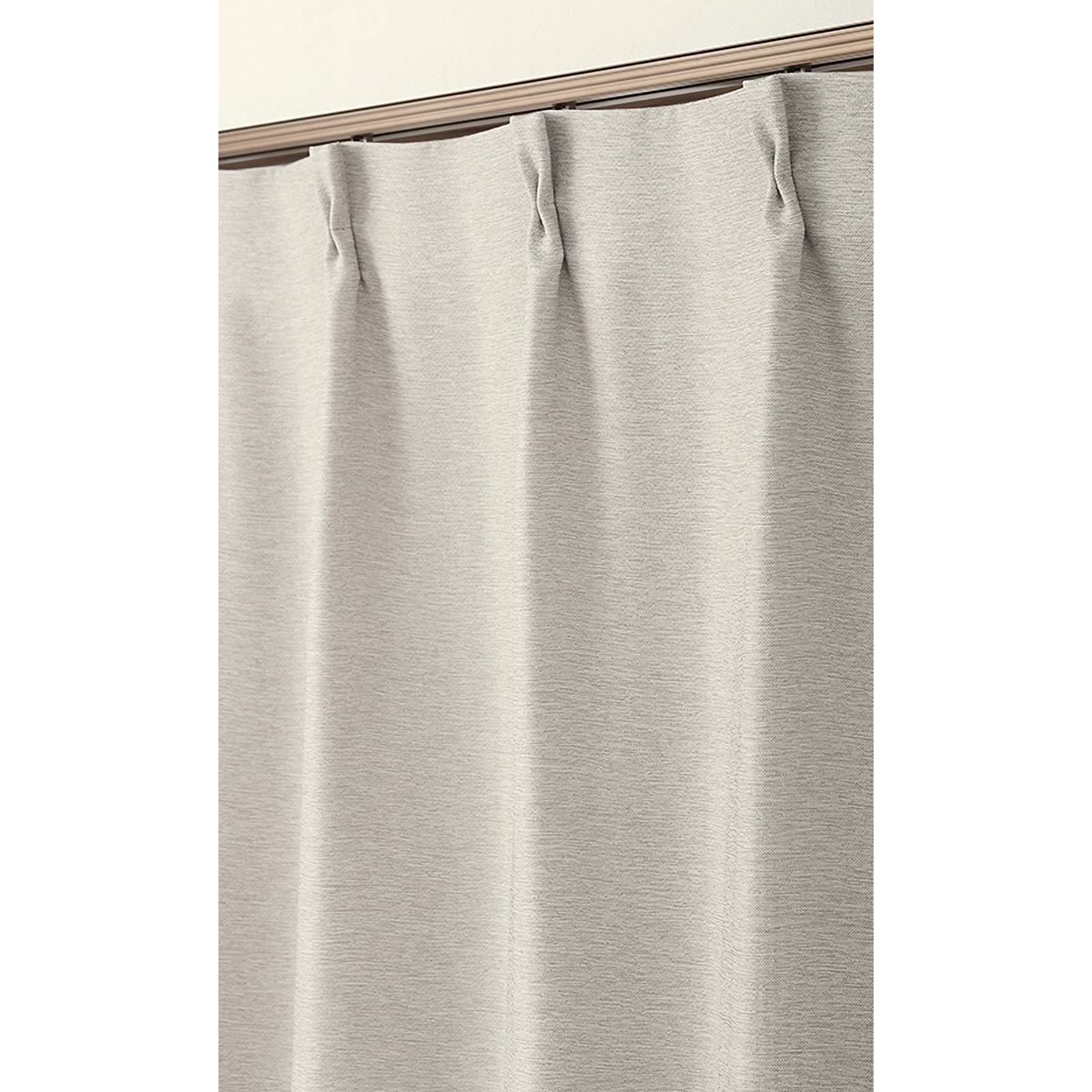 【遮光性ドレープカーテン】ピュリー防炎ライトグレー　巾100×丈210cm　2枚組