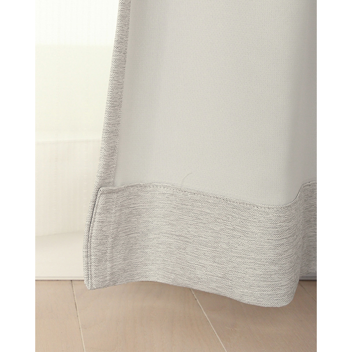 【遮光性ドレープカーテン】ピュリー防炎ライトグレー　巾100×丈210cm　2枚組