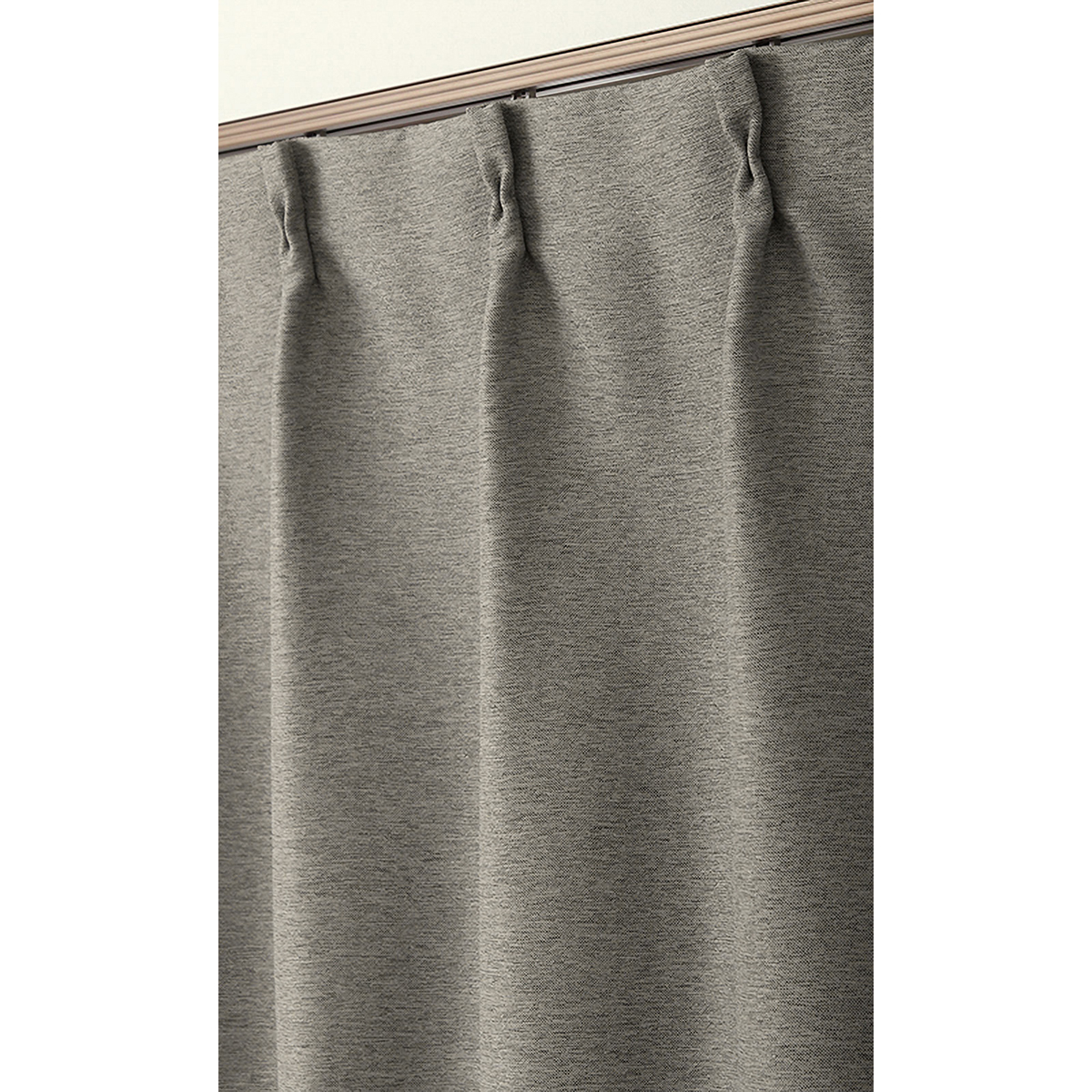 【1級遮光ドレープカーテン】ピュリー防炎グレー　巾100×丈135cm　2枚組