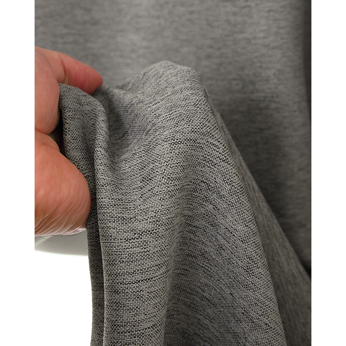 【1級遮光ドレープカーテン】ピュリー防炎グレー　巾100×丈135cm　2枚組