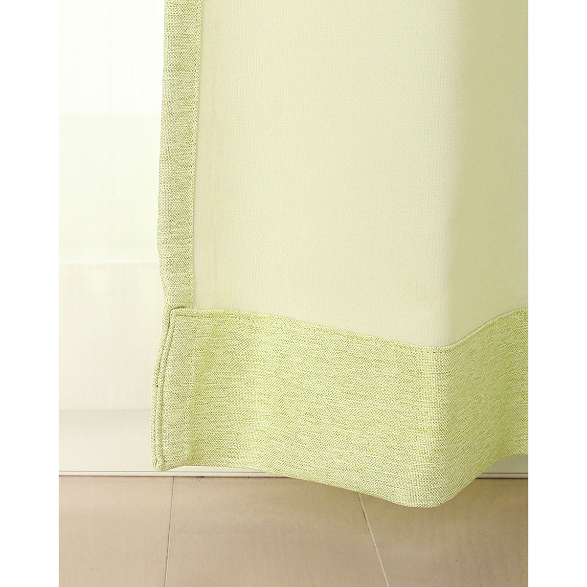 【1級遮光ドレープカーテン】ピュリー防炎ライトグリーン　巾100×丈135cm　2枚組