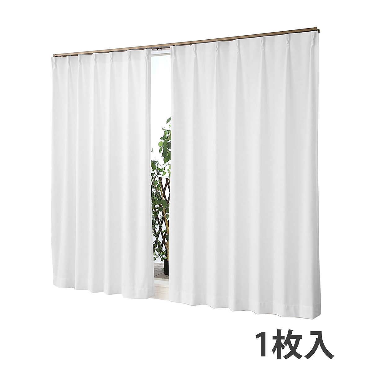 【遮熱レースカーテン】ルーキーＷＨ　巾150×丈176cm　1枚入