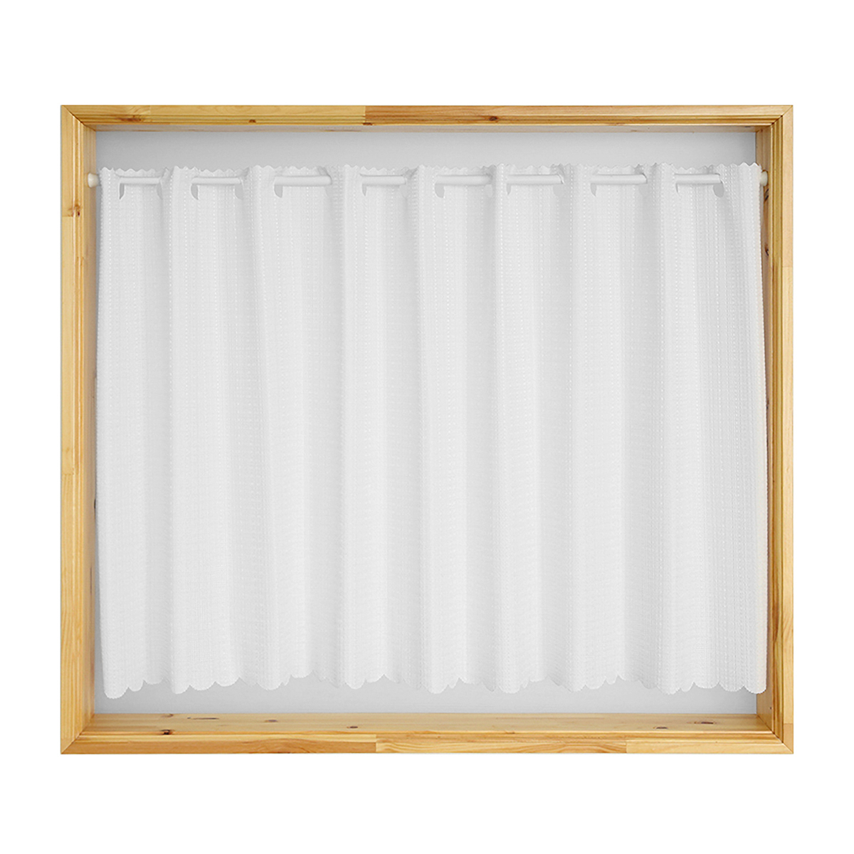 【カフェカーテン】エースカフェＷＨ　巾145×丈60cm