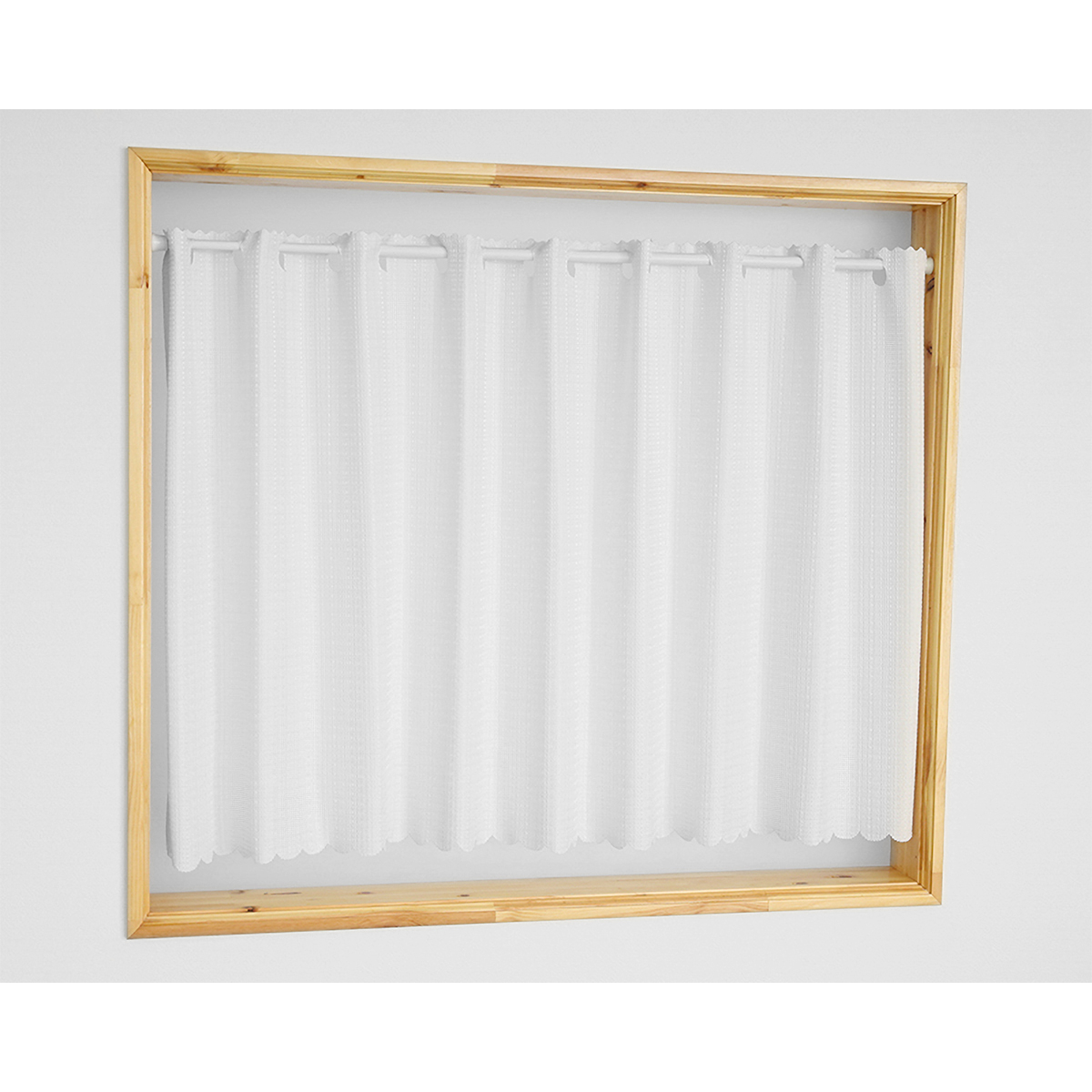 【カフェカーテン】エースカフェＷＨ　巾145×丈60cm