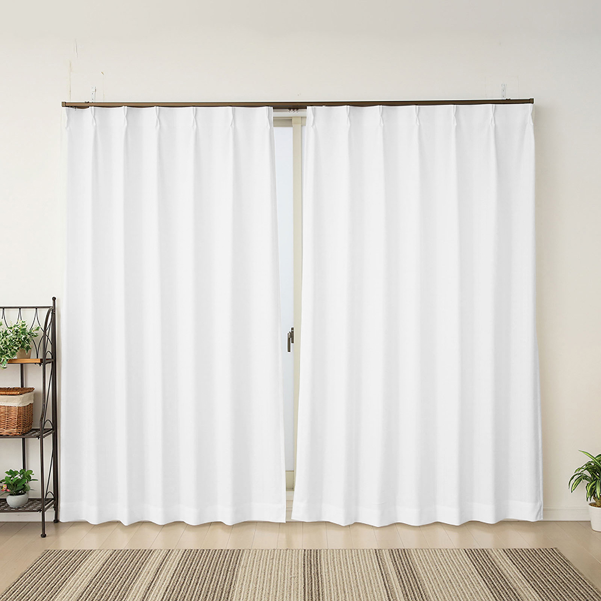 【レースカーテン】レイアＩＶ　巾100×丈208cm　2枚組