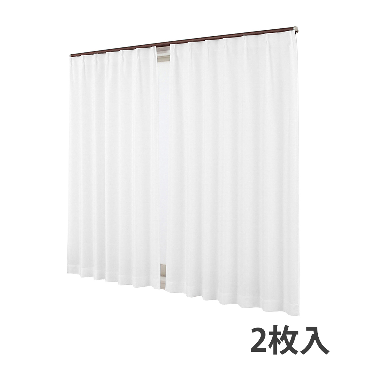 【遮熱レースカーテン】マルシーＷＨ　巾100×丈108cm　2枚組