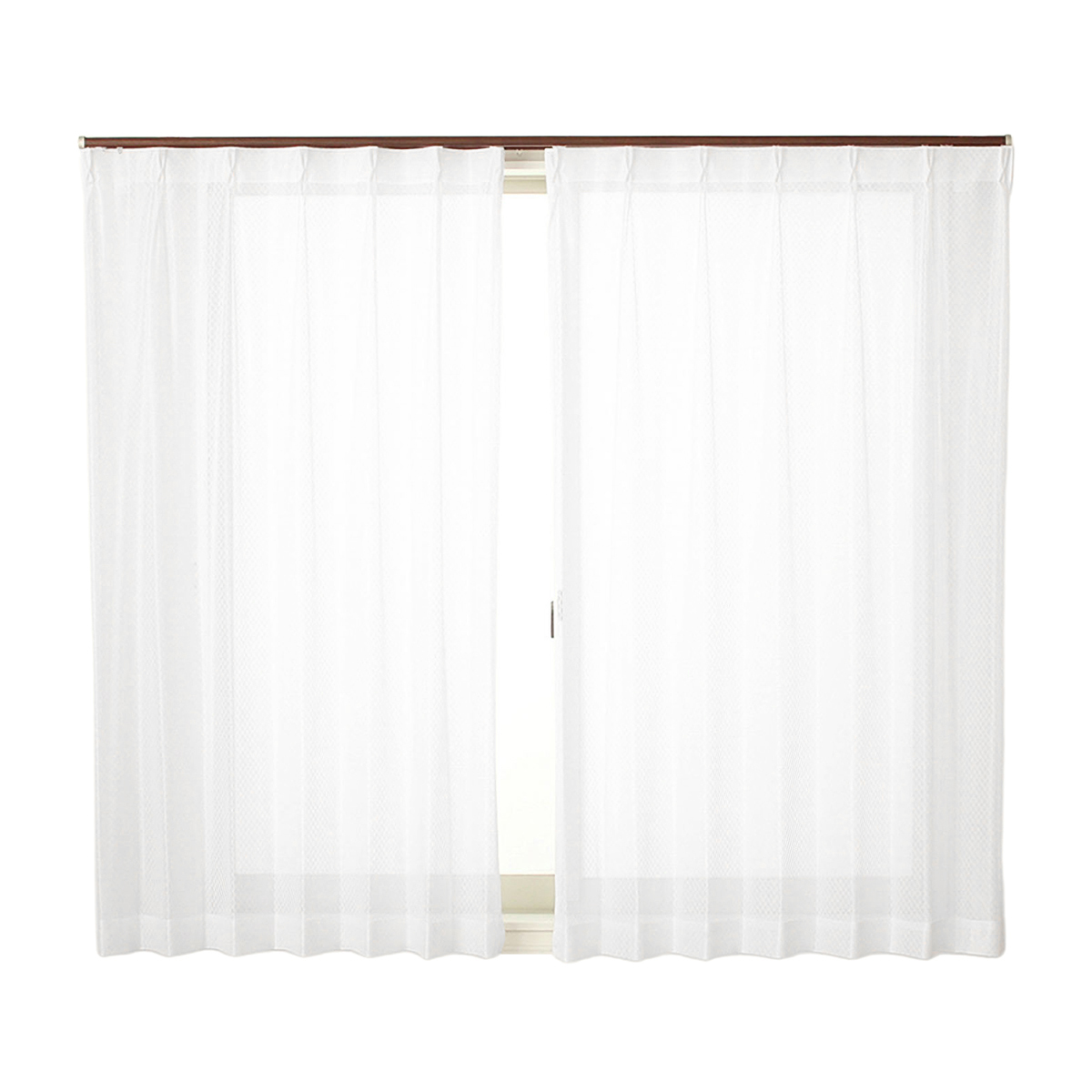 【防炎レースカーテン】ジン防炎ＩＶ　巾100×丈133cm　2枚組