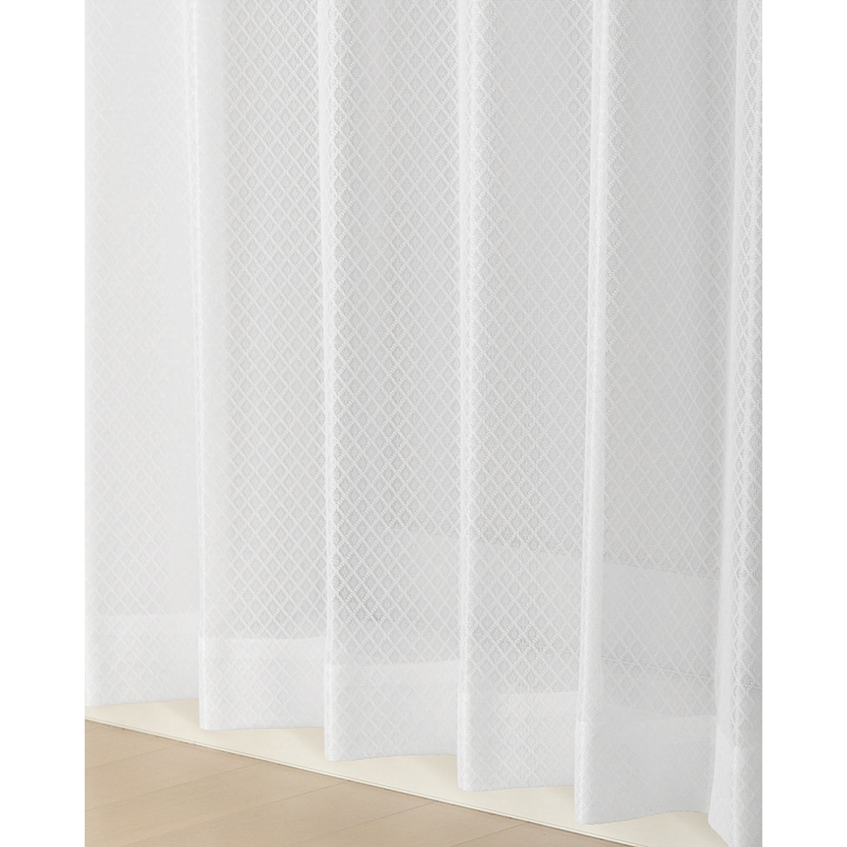 【防炎レースカーテン】ジン防炎ＩＶ　巾100×丈208cm　2枚組