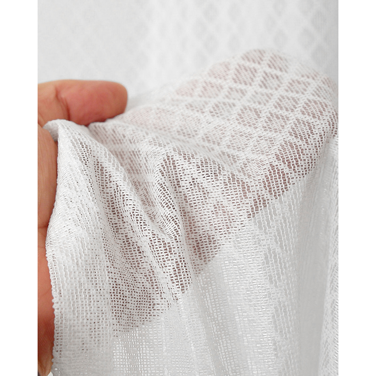 【防炎レースカーテン】ジン防炎ＩＶ　巾100×丈208cm　2枚組