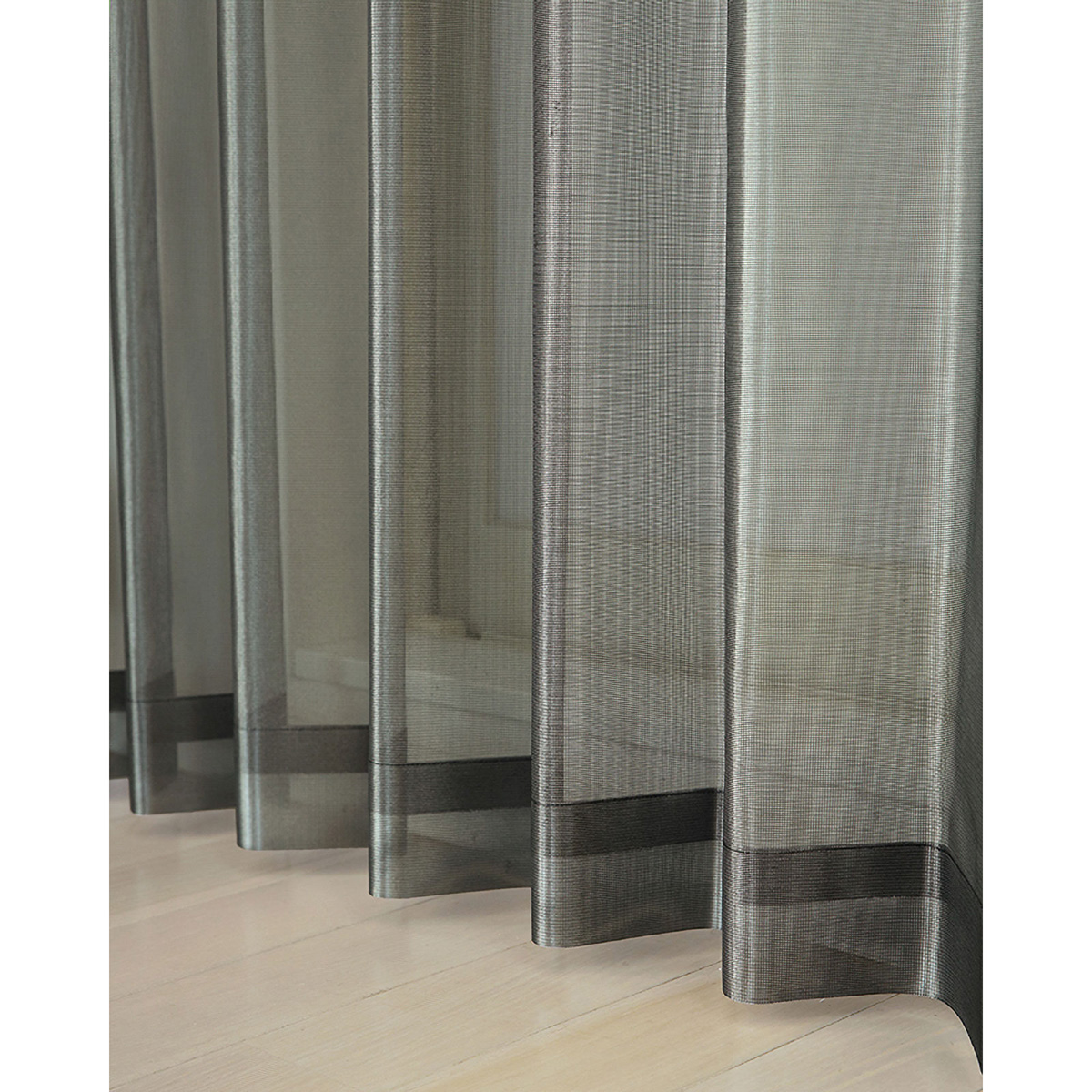 【マジックミラーレースカーテン】ソフサンＢＫ　巾100×丈133cm　2枚組