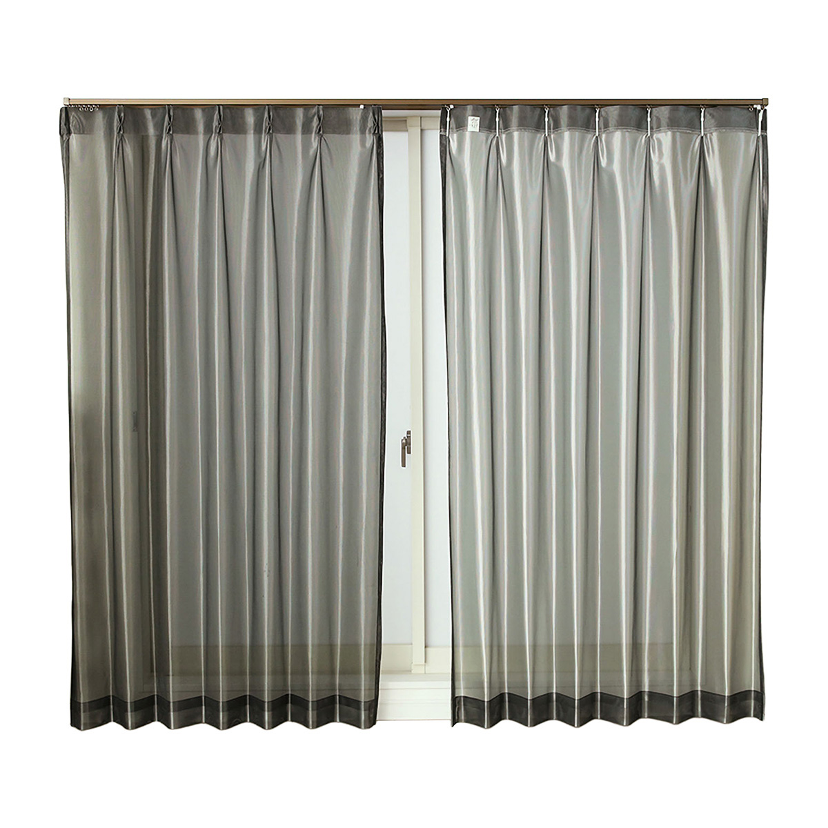 【マジックミラーレースカーテン】ソフサンＢＫ　巾100×丈208cm　2枚組