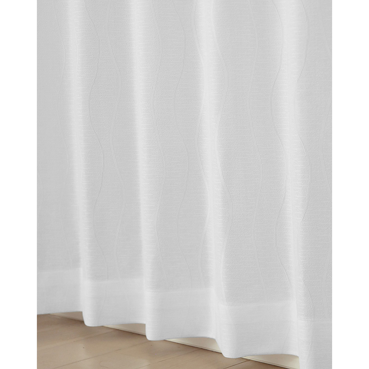 【遮熱レースカーテン】チーターＷＨ　巾100×丈198cm　2枚組