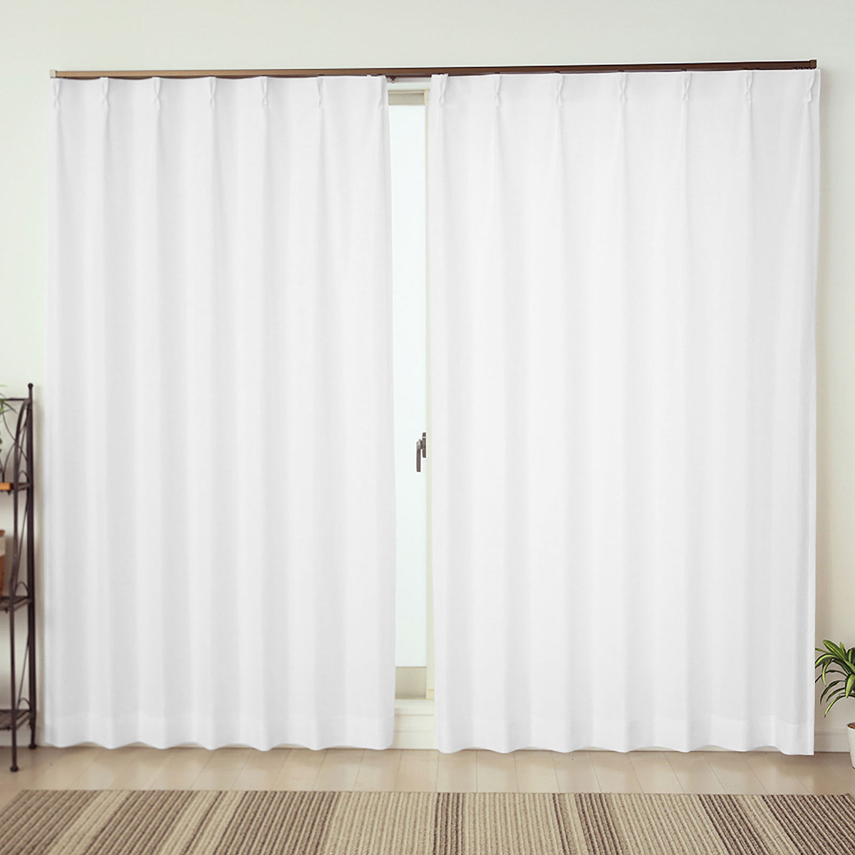 【遮熱レースカーテン】チーターＷＨ　巾100×丈208cm　2枚組