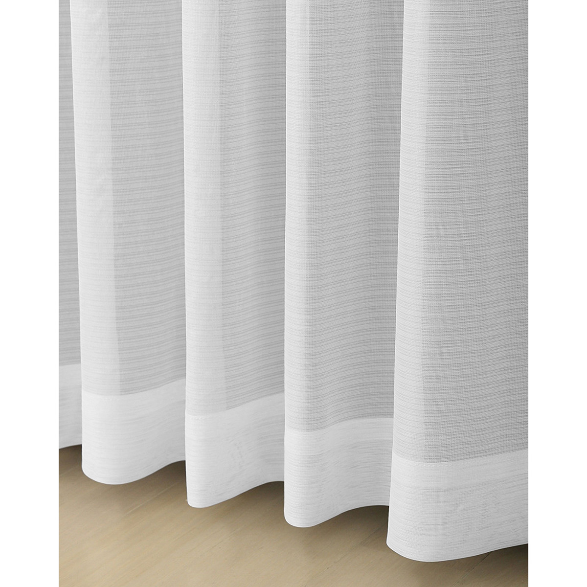 【遮熱防炎レースカーテン】デニス防炎ＷＨ　巾200×丈176cm　1枚入