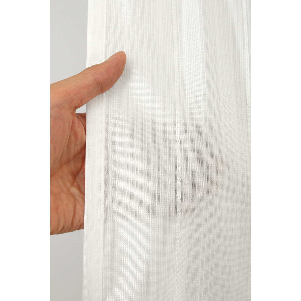 【2倍ヒダ防炎レースカーテン】ラッシュ防炎アイボリー　巾100×丈176cm　2枚組