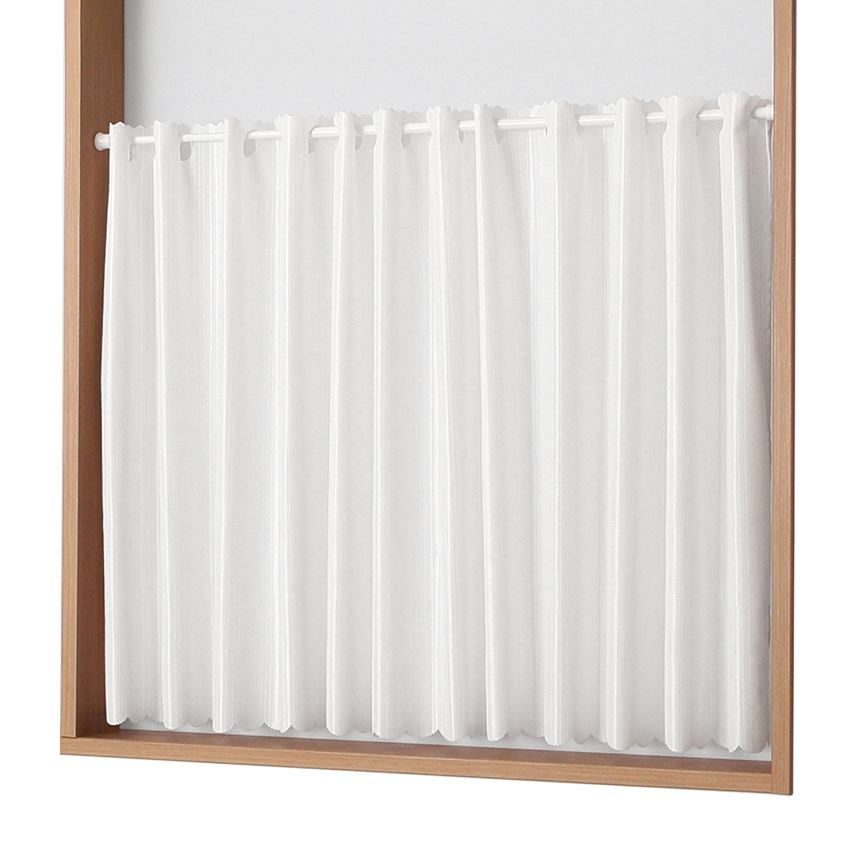 【カフェカーテン】ラッシュ防炎　カフェ　巾190×丈90cm