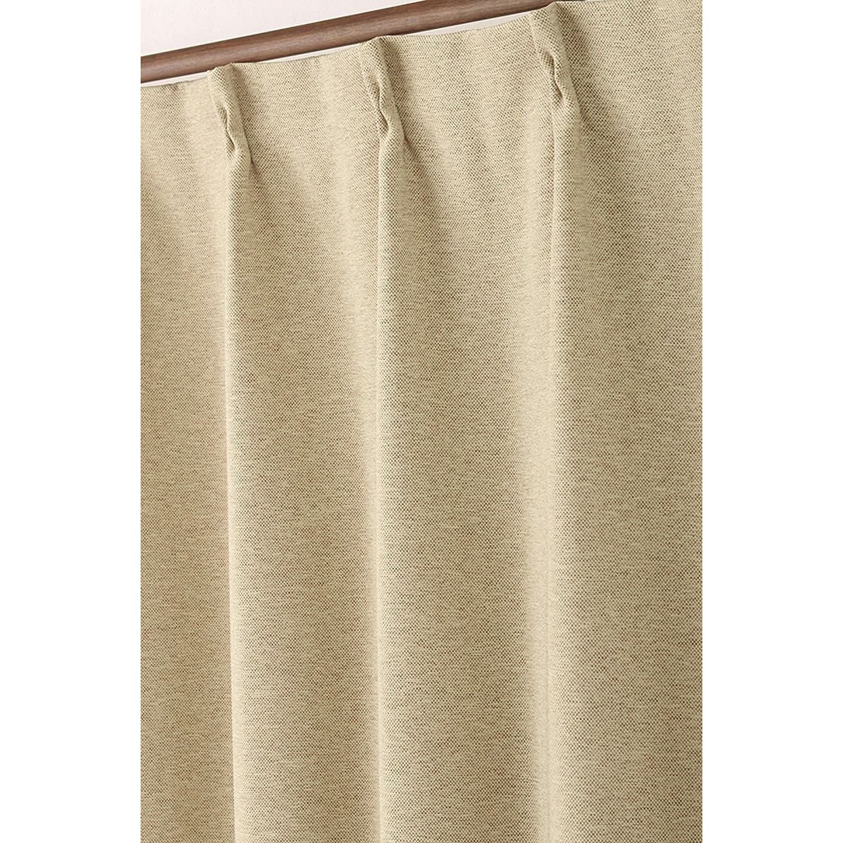 【1級遮光ドレープカーテン】ホッシュベージュ　巾100×丈200cm　2枚組