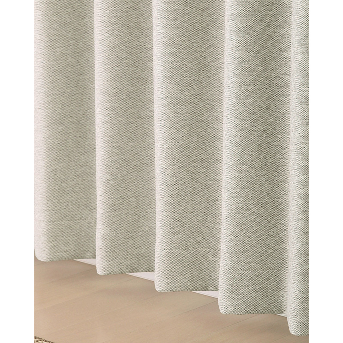 【1級遮光ドレープカーテン】ホッシュアイボリー　巾100×丈135cm　2枚組