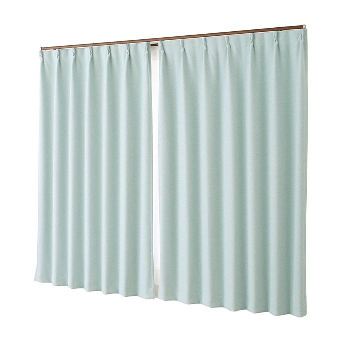 【1級遮光ドレープカーテン】ホッシュライトブルー　巾100×丈135cm　2枚組