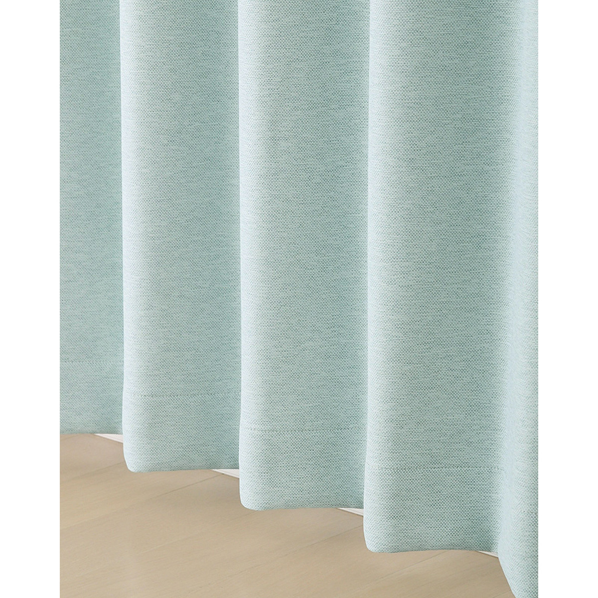 【1級遮光ドレープカーテン】ホッシュライトブルー　巾100×丈135cm　2枚組