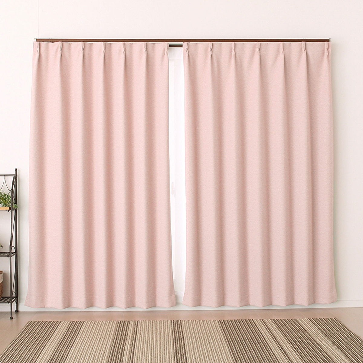 【1級遮光ドレープカーテン】ホッシュピンク　巾100×丈178cm　2枚組