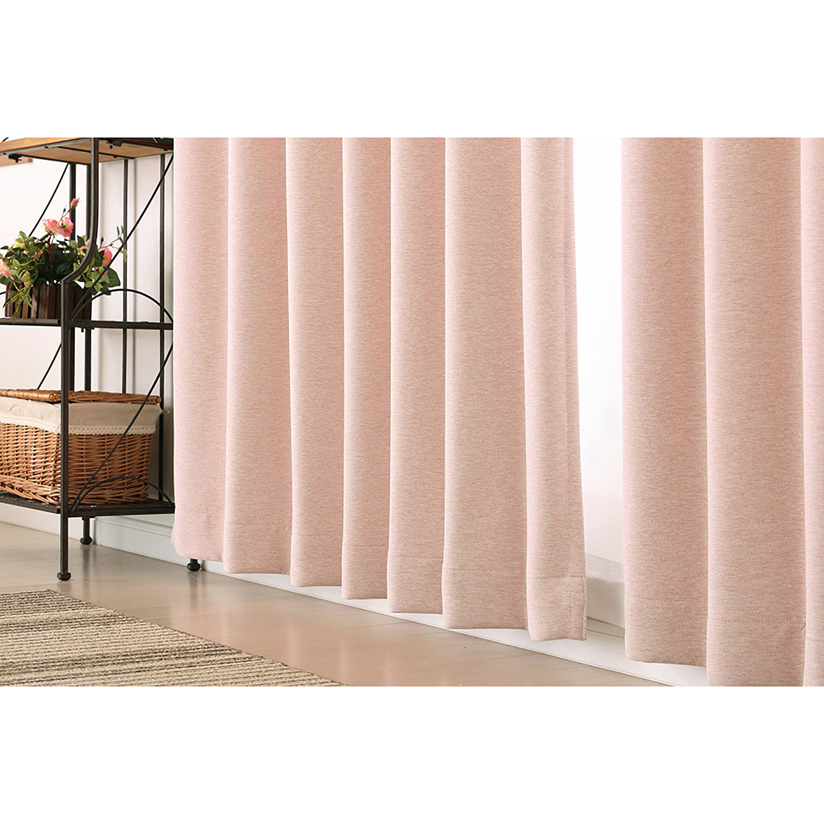【1級遮光ドレープカーテン】ホッシュピンク　巾100×丈178cm　2枚組