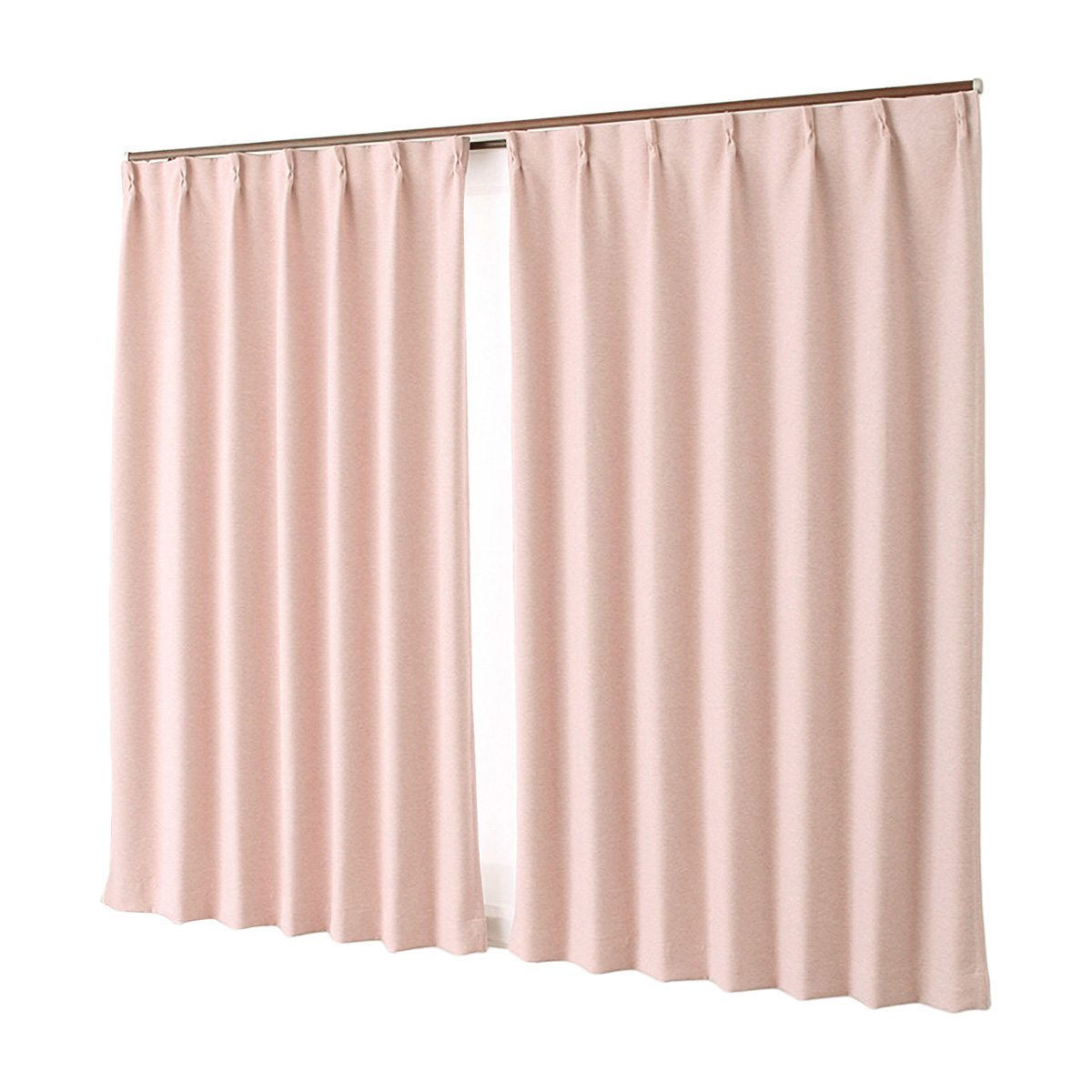 【1級遮光ドレープカーテン】ホッシュピンク　巾100×丈200cm　2枚組
