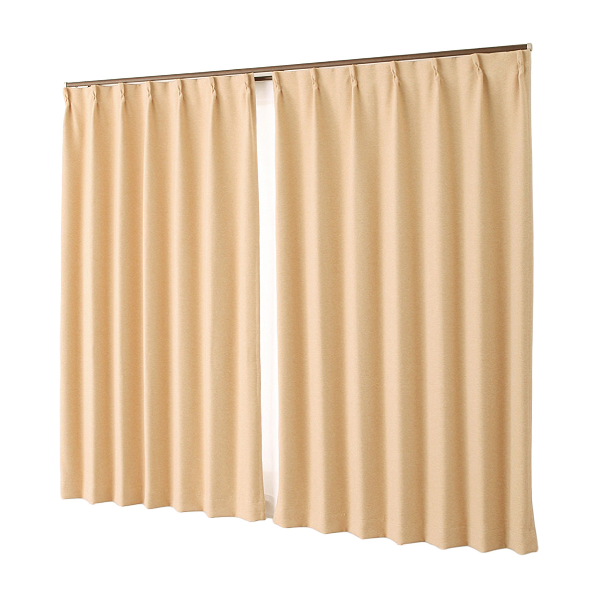 【1級遮光ドレープカーテン】ホッシュイエロー　巾100×丈178cm　2枚組