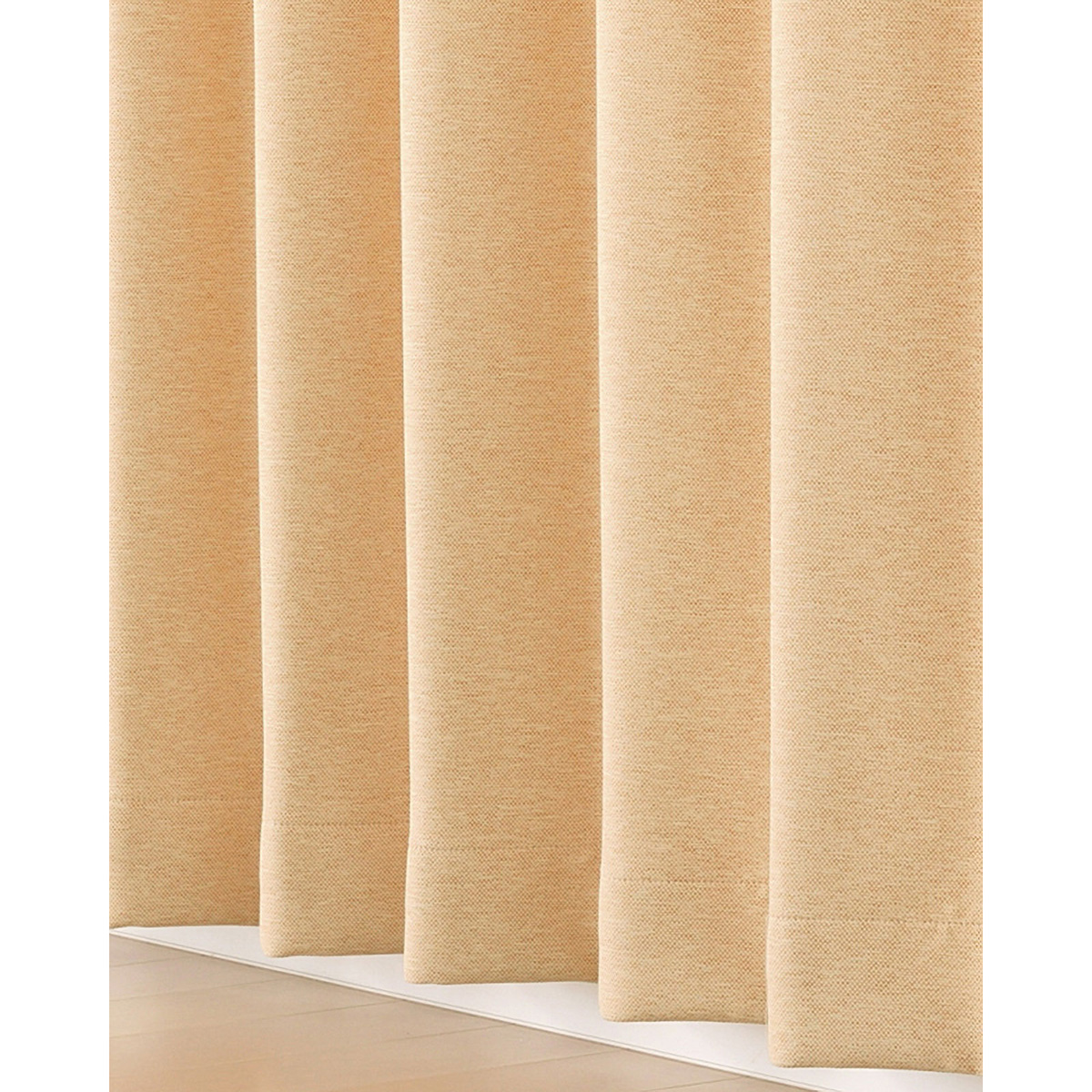 【1級遮光ドレープカーテン】ホッシュイエロー　巾100×丈178cm　2枚組