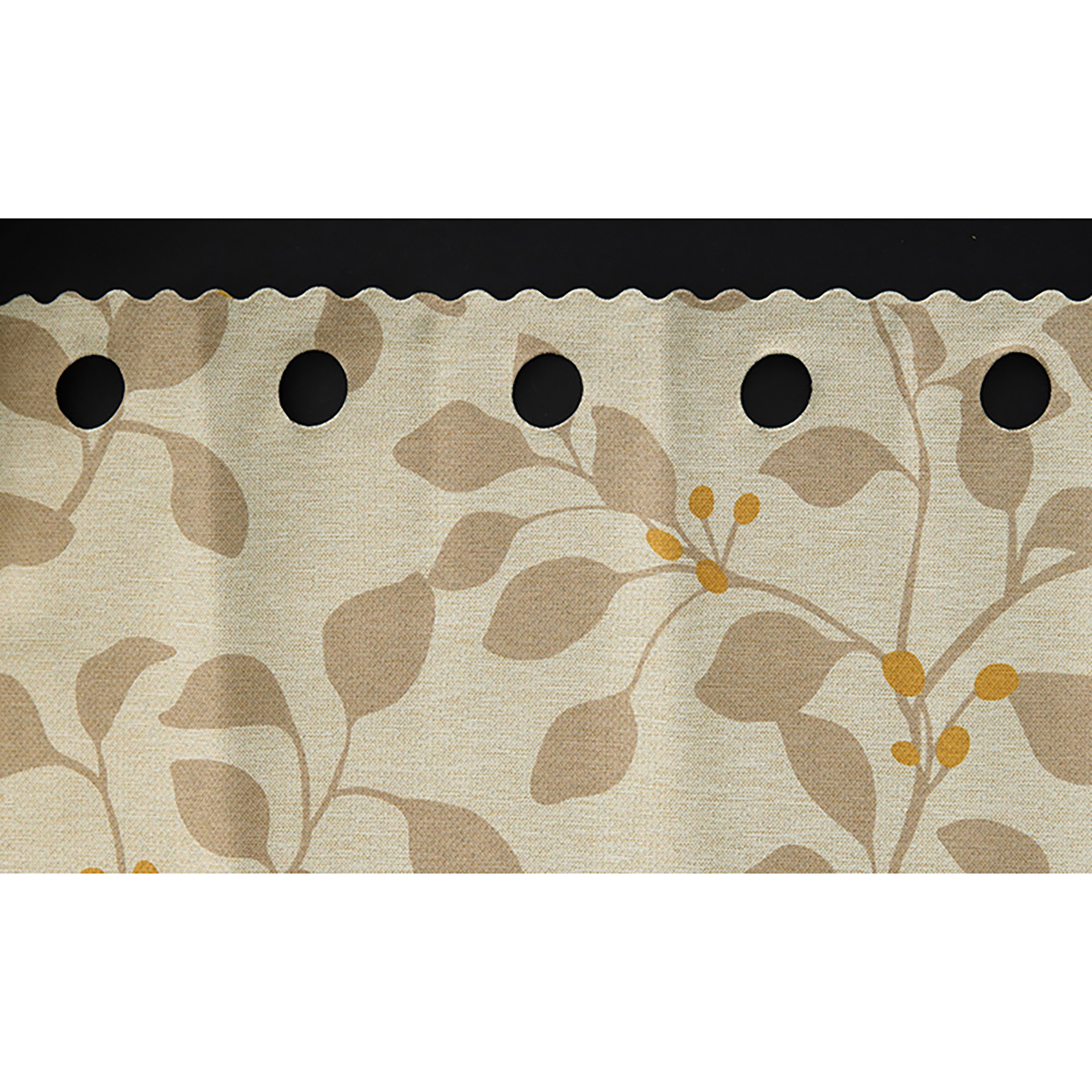 【1級遮光カフェカーテン】ロレッタカフェベージュ　巾140×丈50cm