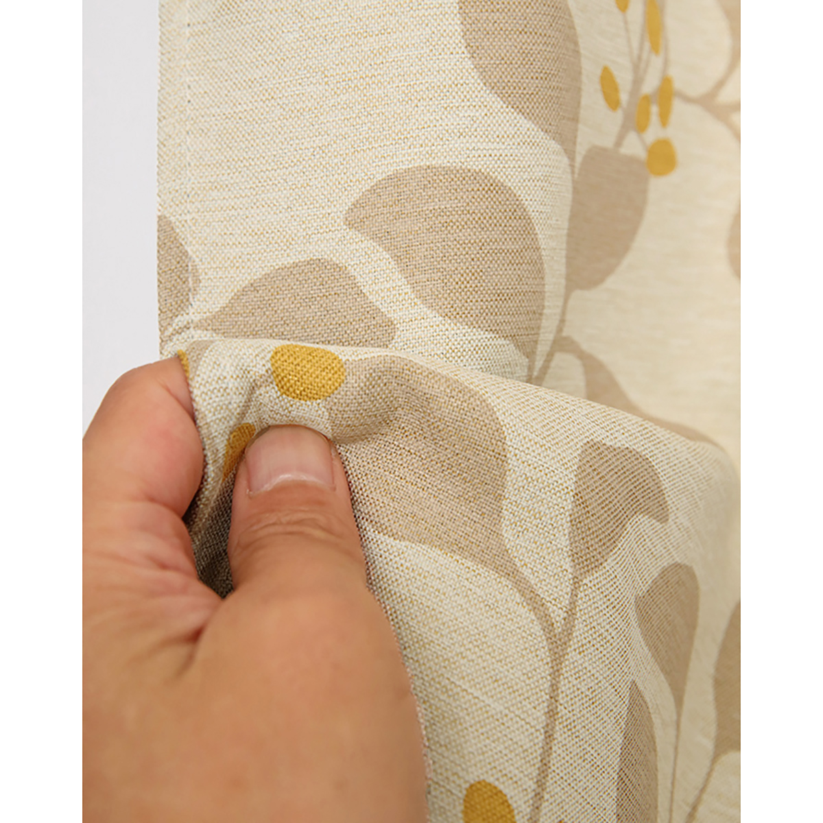 【1級遮光カフェカーテン】ロレッタカフェベージュ　巾140×丈50cm