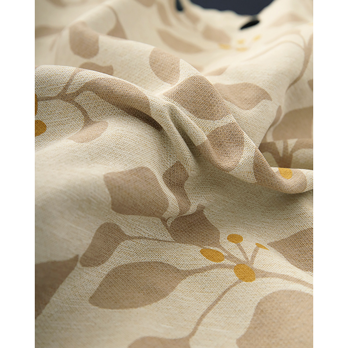 【1級遮光カフェカーテン】ロレッタカフェベージュ　巾140×丈70cm