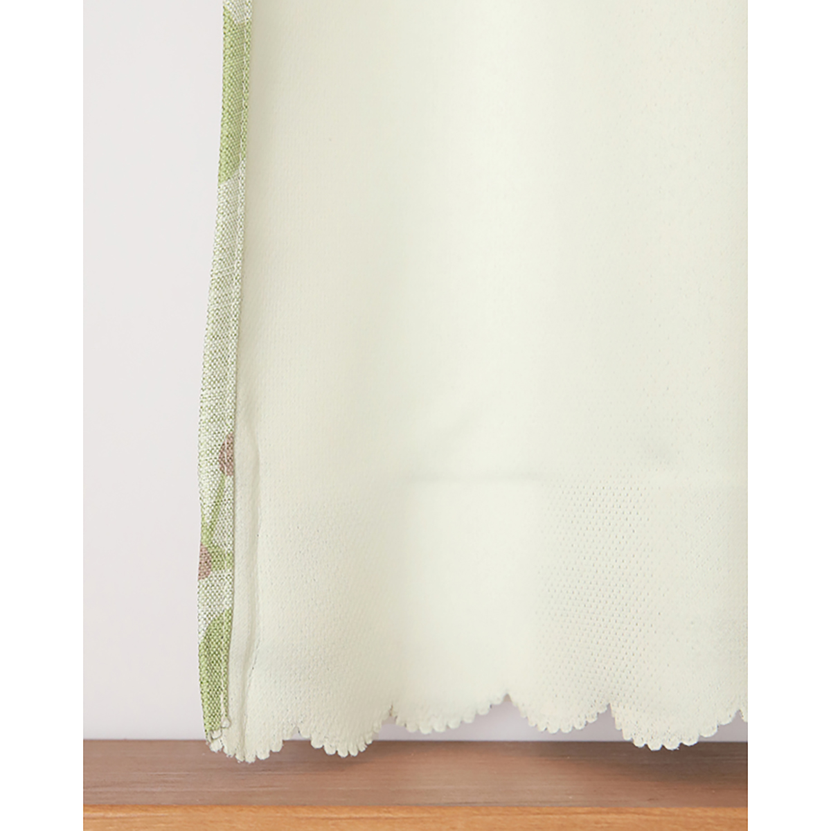 【1級遮光カフェカーテン】ロレッタカフェグリーン　巾140×丈50cm