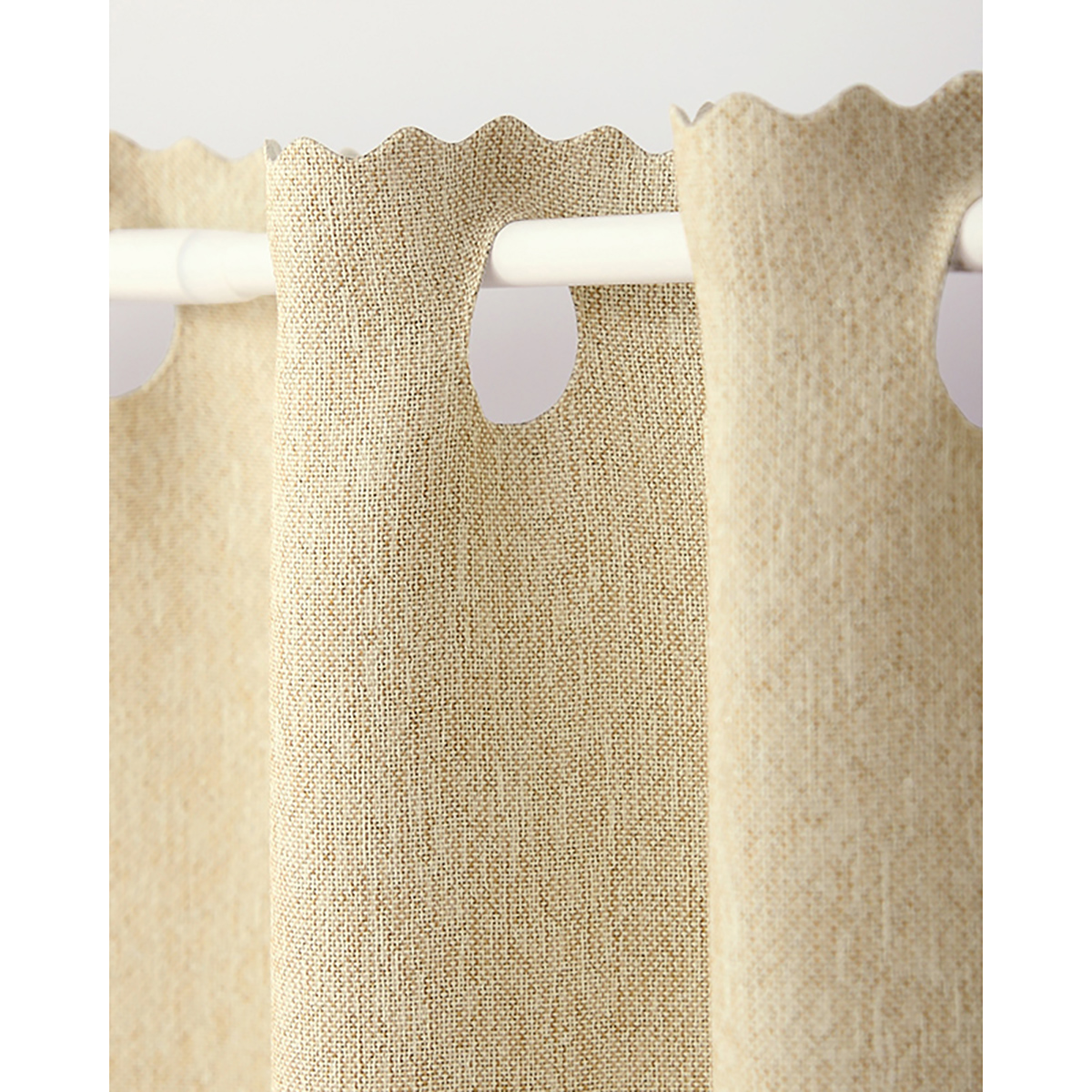 【1級遮光防炎カフェカーテン】ピュリー防炎カフェアイボリー　巾240×丈50cm