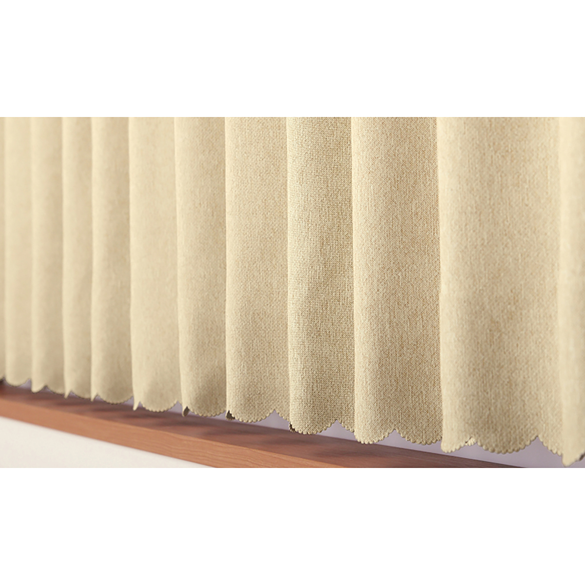 【1級遮光防炎カフェカーテン】ピュリー防炎カフェアイボリー　巾240×丈50cm