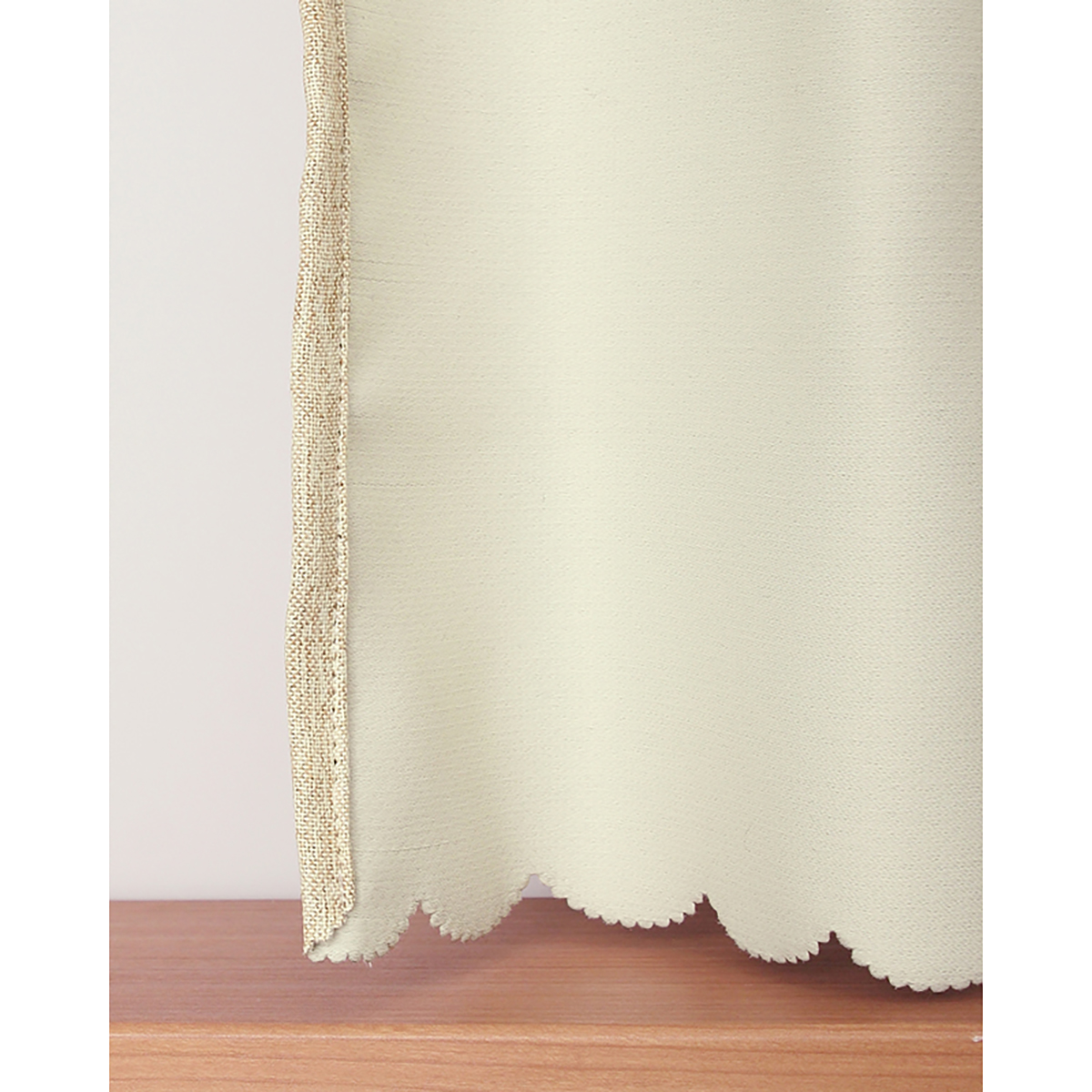 【1級遮光防炎カフェカーテン】ピュリー防炎カフェアイボリー　巾240×丈120cm