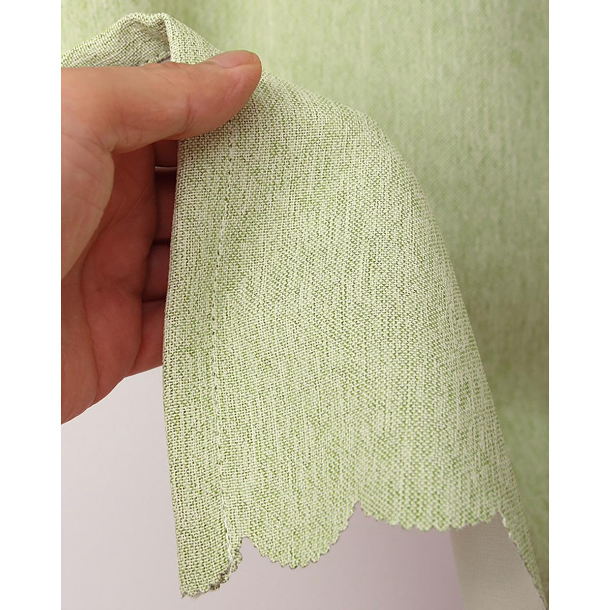 【1級遮光防炎カフェカーテン】ピュリー防炎カフェライトグリーン　巾145×丈90cm