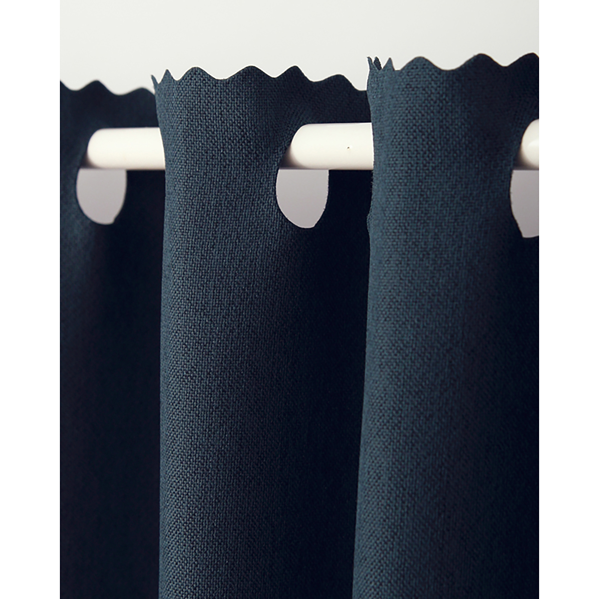 【1級遮光防炎カフェカーテン】ピュリー防炎カフェネイビー　巾145×丈70cm