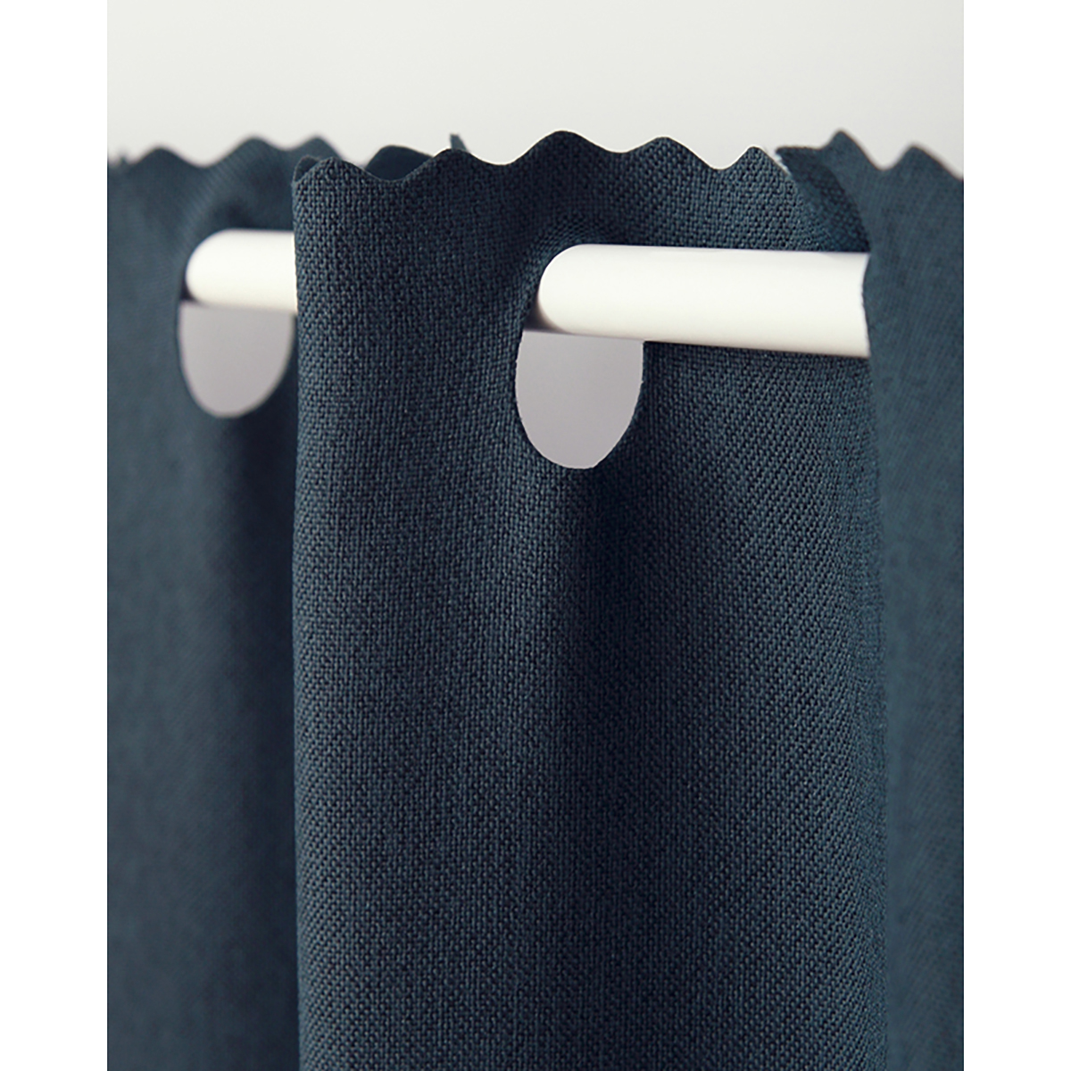 【1級遮光防炎カフェカーテン】ピュリー防炎カフェネイビー　巾240×丈90cm