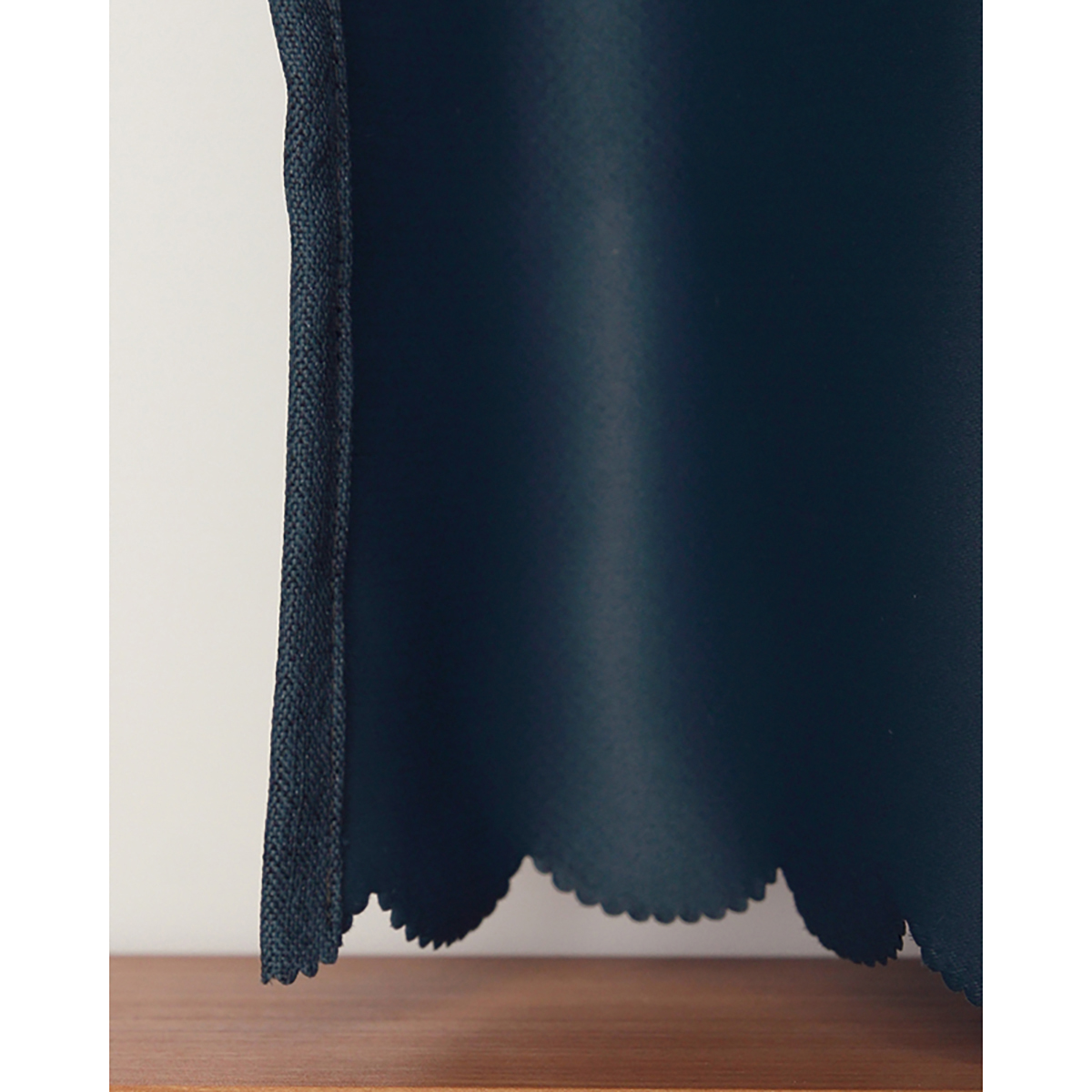 【1級遮光防炎カフェカーテン】ピュリー防炎カフェネイビー　巾240×丈120cm