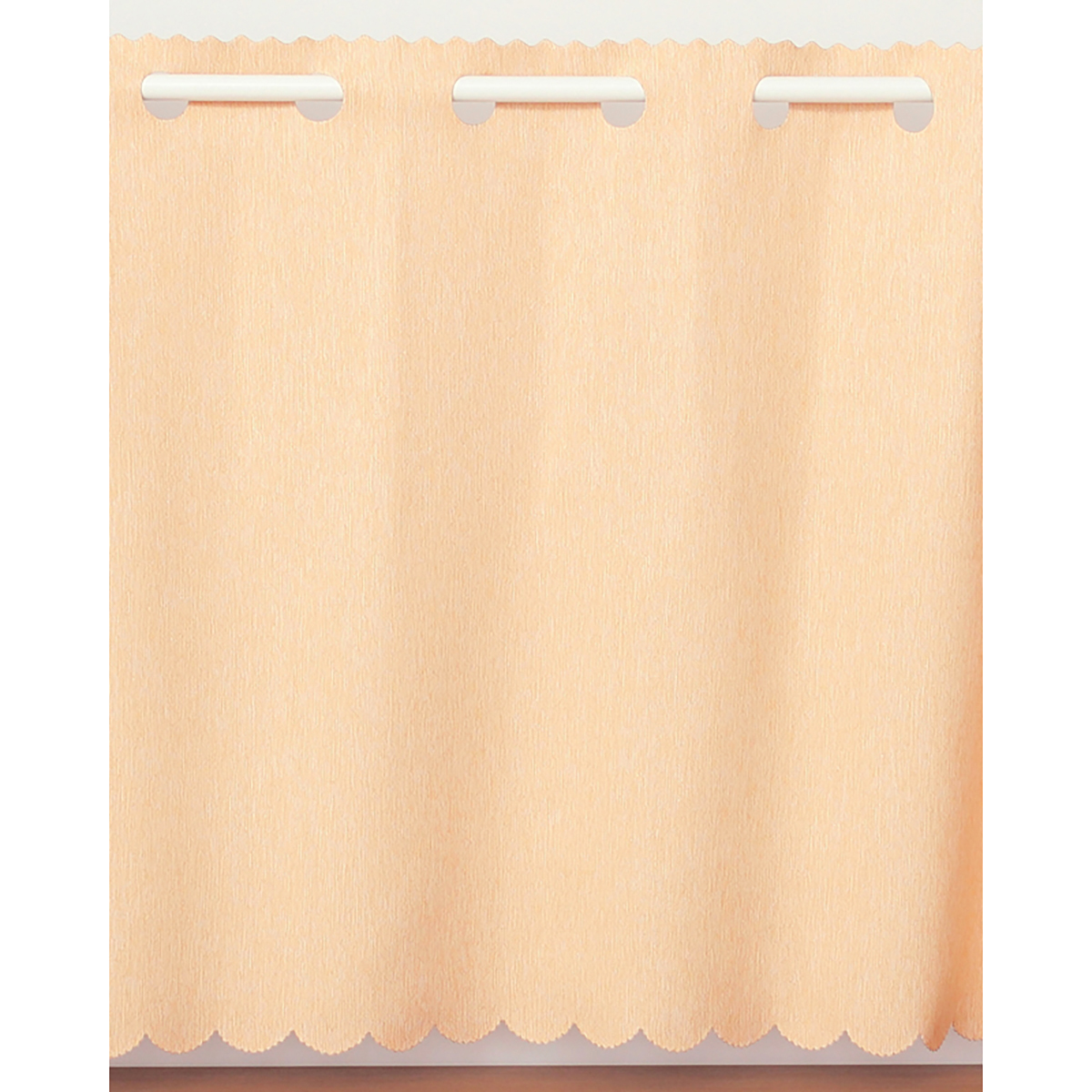 【1級遮光防炎カフェカーテン】ピュリー防炎カフェオレンジ　巾145×丈50cm